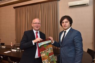 Courtesy call of Ambassador Tomáš Pernický on Speaker of the Parliament of Georgia His Excellency Irakli Kobachidze
