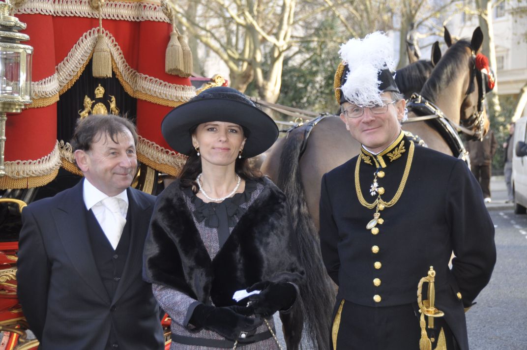 Ambassador with his wife and Charles Gray