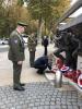 Miloš Vystrčil laying flowers at the Battle of Britain Memorial