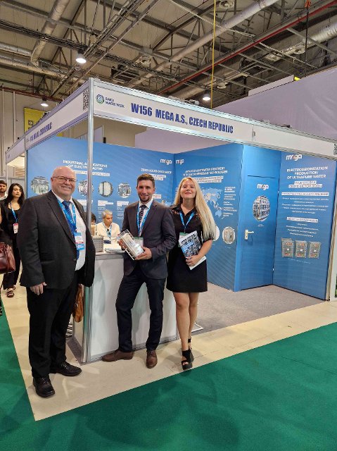 Group photo of Czech representatives at BWW, from left: Ing. L. Ansorge, Ph.D. (VÚV TGM), M. Jirdásek (MEGA a.s.)