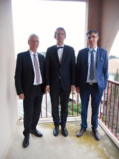 L'Ambassadeur Petr Drulák avec M. Gilles Sentenac et M. Jean-Claude Dardelet. 