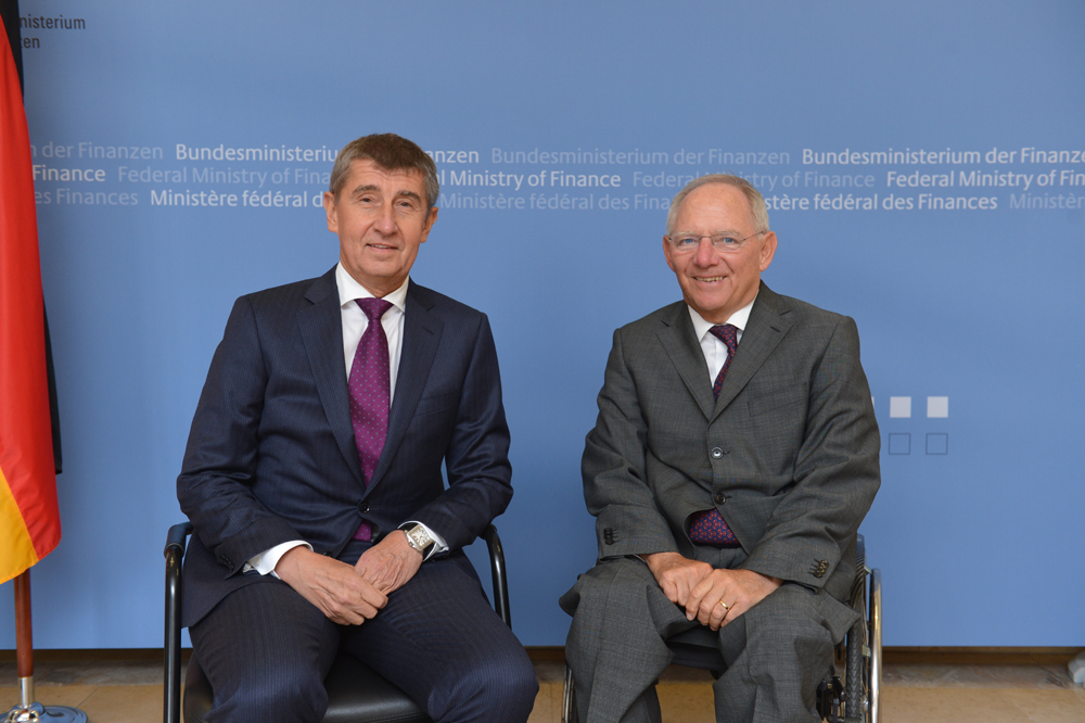 Jednání ministrů financí A. Babiše a W. Schäubleho 12. 5. 2014 v Berlíně