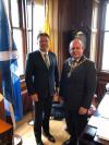 Speaker of the Chamber of Deputies Mr. Radek Vondráček with Mr. Frank Ross, Lord Provost of the City of Edinburgh