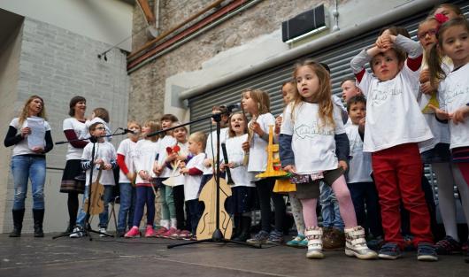 Vystoupení žákyň a žáků České školy Dublin na charitativním bazaru