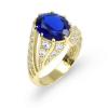 Golden ring with oval stone, Soliter A.S.