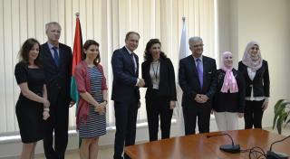 Přijetí delegace náměstka Šrámka na palestinském MZV