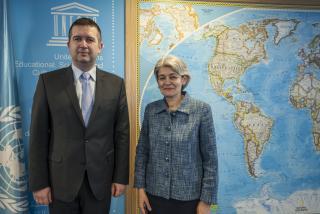 Rencontre avec la Directrice générale de l'UNESCO, Madame Irina Bokova.