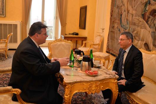 Ministr Lubomír Zaorálek a litevský ministr zahraničních věcí Linas Linkevičius