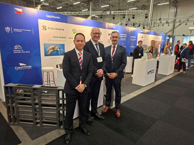 Director of CzechTrade Scandinavia Michal Sontodinomo, Ambassador Radek Matula and Deputy Ambassador at the EMPACK fair