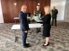Gerry Manolas at the ceremony of handing over of the Cross of Merit of the Minister of Defence of the Czech Republic