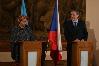 Minister Martin Stropnický with the Deputy Secretary-General of the UN Amina Mohammed 