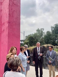 Inaugurace restaurované sochy Tři Grácie v Mexico City