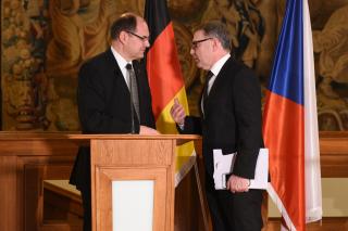 Tisková konference ministra Zaorálka a ministra vlády SRN Christiana Schmidta