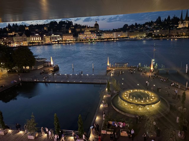 Večerní Lucern (pohled z KKL)