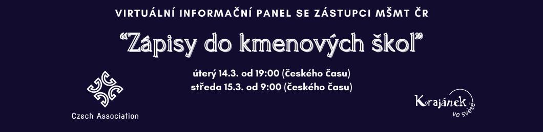Virtuální informační panel k zápisům do kmenových českých škol