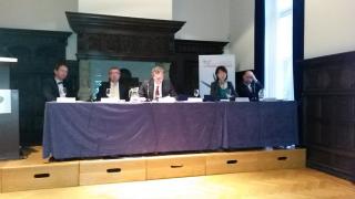 Panel discussion in Clingendael, from left Deputy Minister Petr Drulák, László Vasa (HU), Kai-Olaf Lang (DE), Henryka Moscicka-Dendys (PL), Vladimír Bilčík (SK)