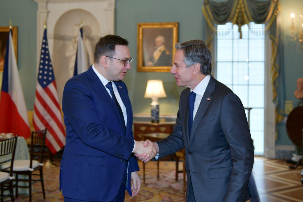 Ministr Lipavský ve Washingtonu D.C. jednal s Antony J. Blinkenem — o  obraně, o Ukrajině a Indo-Pacifiku