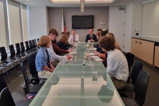 Czech Ambassador Kulhanek with students