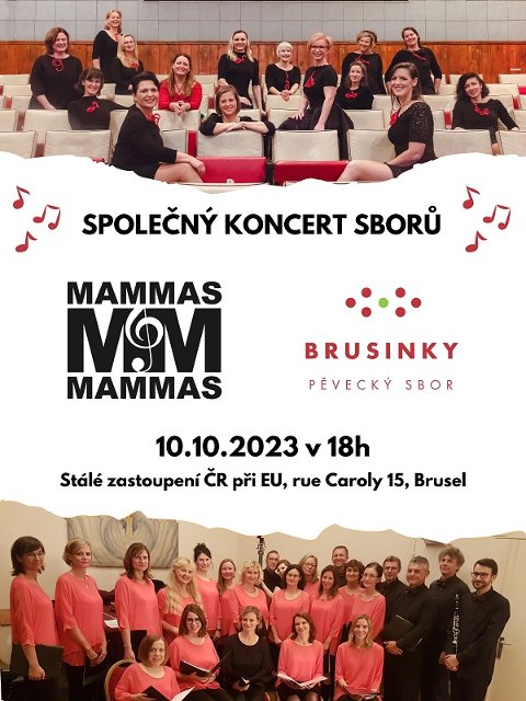Společný koncert pěveckých sborů Mammas & Mammas a Brusinky