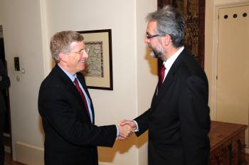 Náměstek Jiří Schneider a náměstek ministra energetiky USA Daniel Poneman