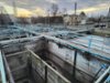 Budování vodovodní sítě v ukrajinské obci Morozov