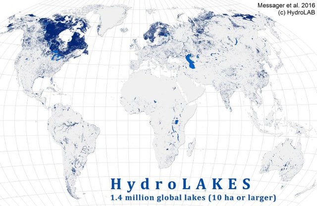 Kanada vede v koncentraci velkých sladkovodních jezer