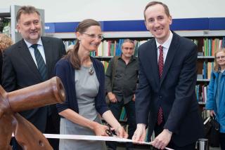 Ambassador Brodský with the director of Frederiksberg Library Tina Pihl