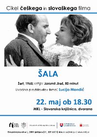 Pozvánka na promítání filmové adaptace Milana Kundery - Žert