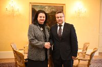 Náměstek Martin Tlapa přijal 29. 11. 2016 velvyslankyni Rumunska