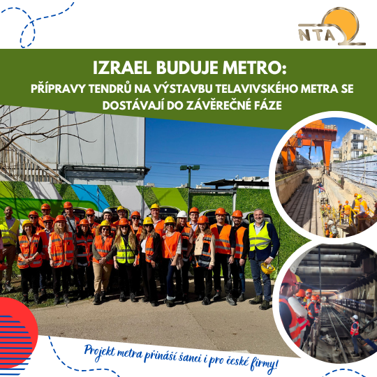 Izrael buduje metro: Přípravy tendrů na výstavbu telavivského metra se dostávají do závěrečné fáze