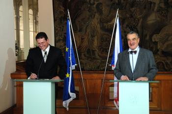 Karel Schwarzenberg a Maroš Šefčovič