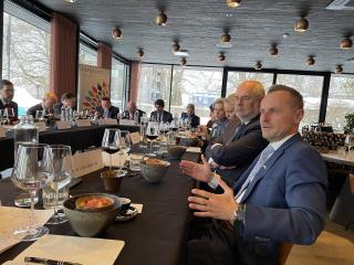 Ambassador Král during the discussion with President Alar Karis