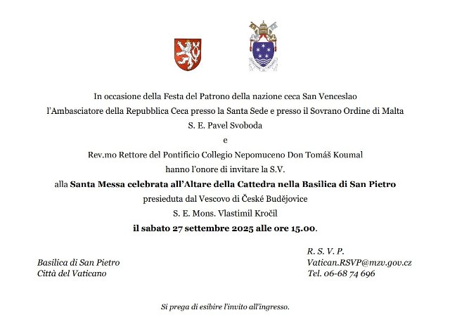 pozvánka na svatováclavskou mši