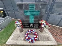 Pieta u hrobu československých legionářů ve Fučú 2025