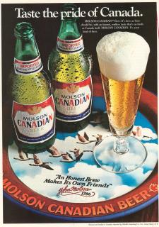 Molson je tradičním kanadským ležákem, který se dodnes těší velké oblibě