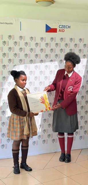 Czech Ambassador for a Day presents Lidice Arts Competition Award