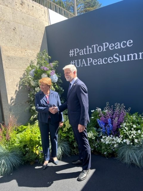 Prezident Pavel se zúčastnil Summitu k míru na Ukrajině