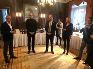 Ambassador Libor Sečka during his opening speech at the Residence of the Mayor of Prague