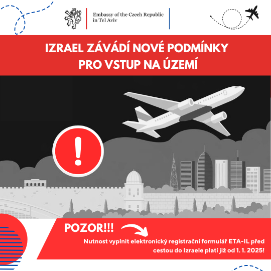 Izrael závádí nové podmínky pro vstup na území