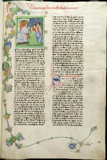 La Bible d´Olomouc, une des plus anciennes traduction tchèque de Bible, monuments culturel de la République tchèque; autour 1417.