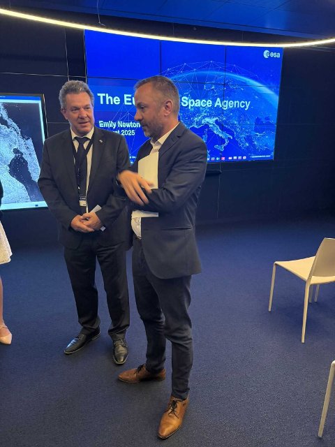 Visita del ministro Ženíšek all'Agenzia Spaziale Europea (ESRIN) a Roma