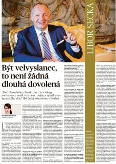 MF Dnes - rozhovor s velvyslancem Liborem Sečkou