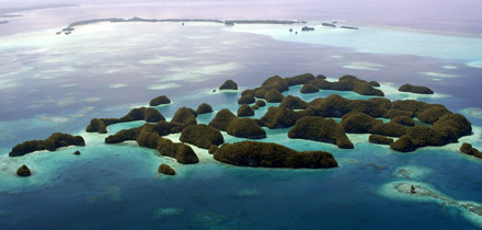 Palau letecký pohled