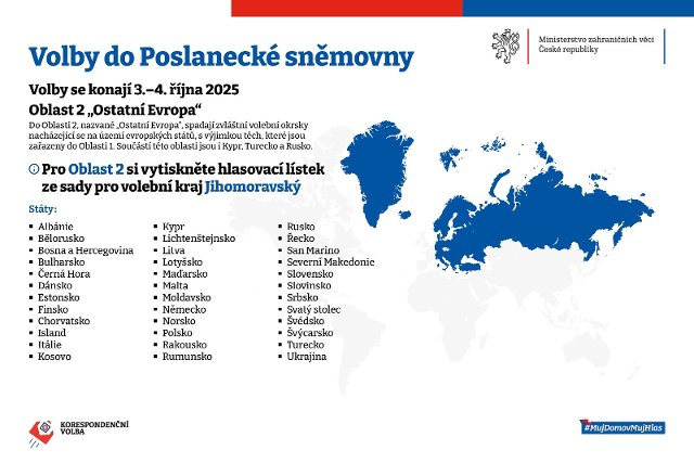 Územní vymezení - zahraničí - volby 2025