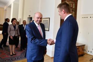 President Fayez meeting minister Petricek