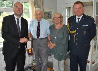 Deputy Ambassador Jan Brunner, Col. Zbyšek Nečas-Pemberton Ret. with his wife Rosemary and Col. Jiří Svatoš