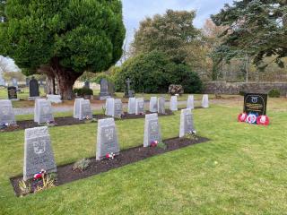 Tribute for eighteen members of the 311th Czechoslovak Bomber Squadron in Tain