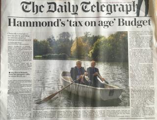 The Daily Telegraph´s front page on 16 October 2017 