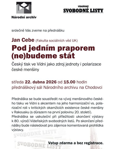 Přednáška o českém tisku ve Vídni