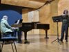 Zkouška na Chilské univerzitě s houslistou G. Vicenciem / Ensayo en la Universidad de Chile con el violinista G. Vicencio